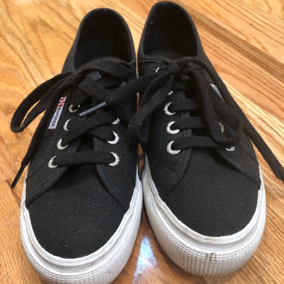 Superga Shoes - Black Platform Supergas Superga Shoes - Black Platform Supergas